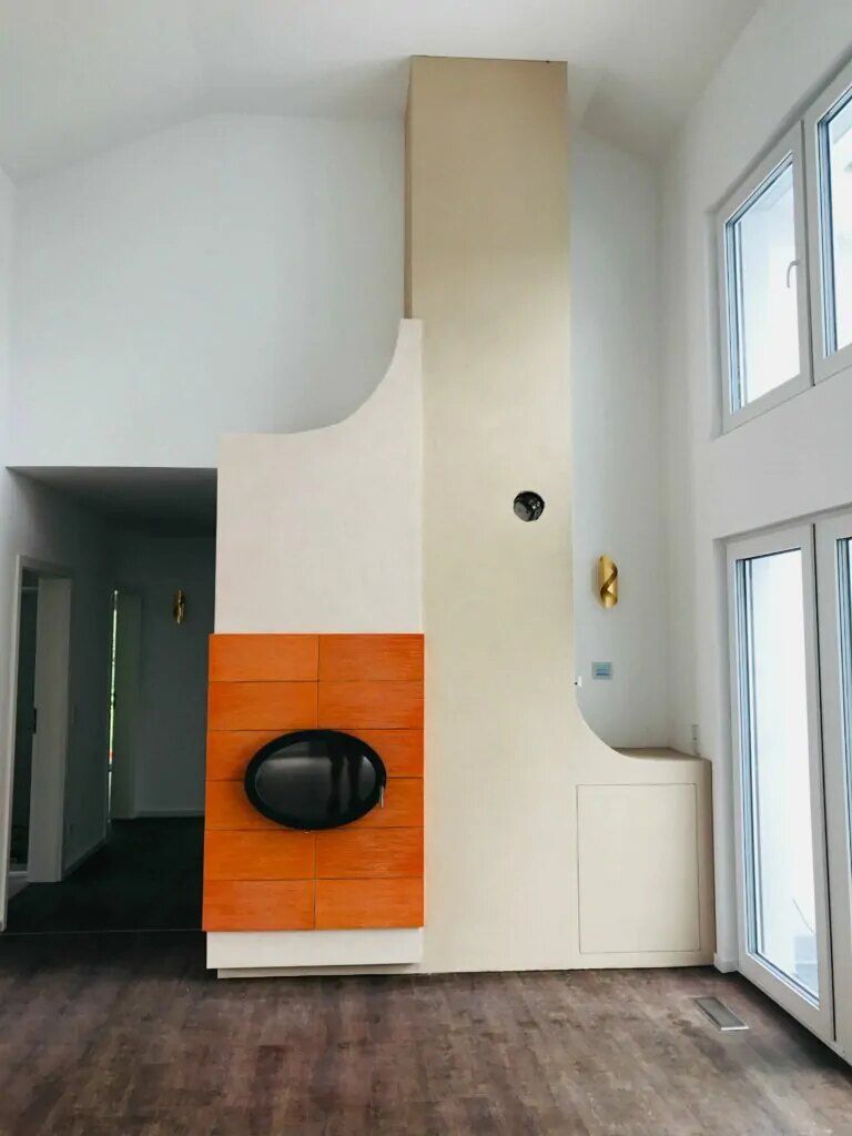 Innenraum mit Ofen